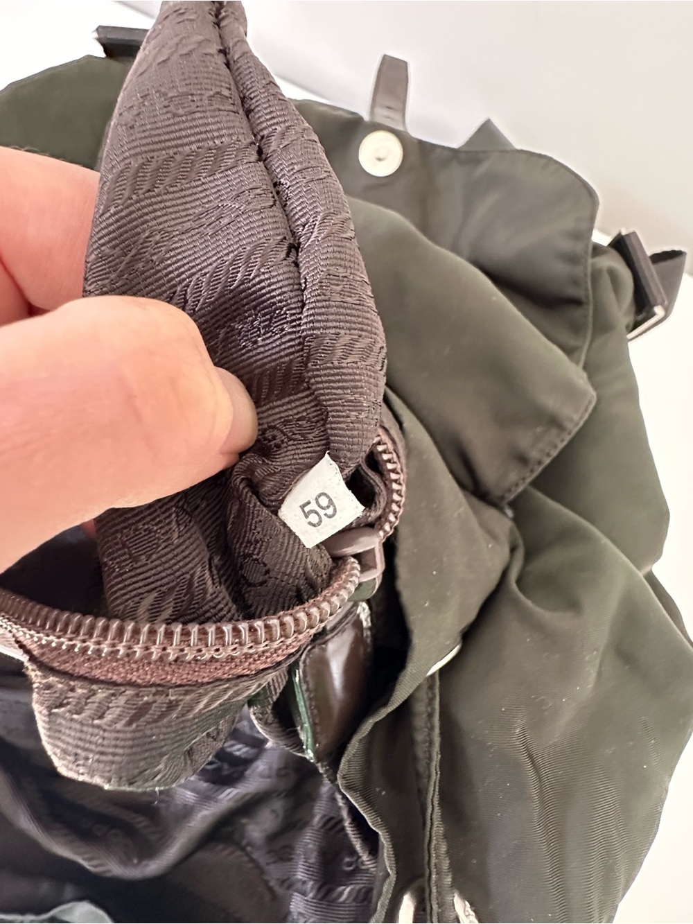 Prada Dark Green Nylon Backpack - Picture 3 of 9